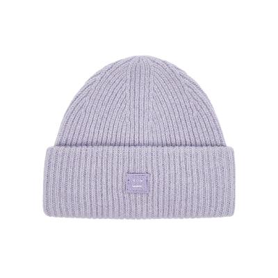 Acne Studios Pansy Ribbed Wool Beanie - Lilac