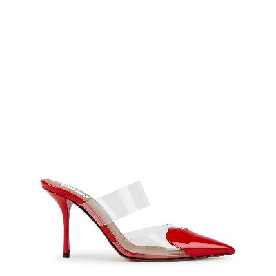 Alaïa Coeur 90 Patent Leather Mules - RED - 5