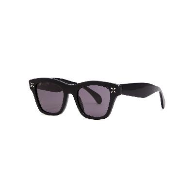 Alaïa Wayfarer Style Sunglasses, Sunglasses, Peral Details At Frame - Black