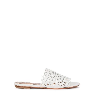 Alaïa Vienne Cut-out Leather Flats - White - 6