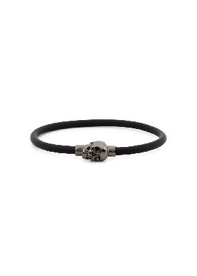 Skull rubberised cord bracelet