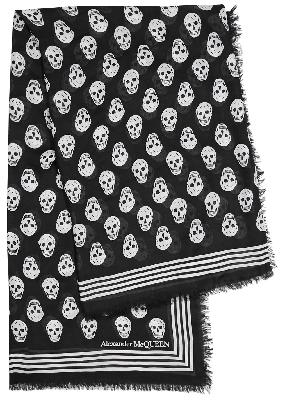 Skull Biker monochrome modal scarf