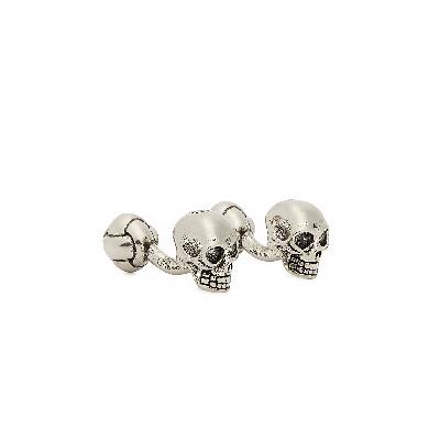 Alexander McQueen Skull-embellished Silver-tone Cufflinks