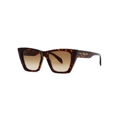 Alexander McQueen Tortoiseshell Cat-eye Sunglasses - Havana