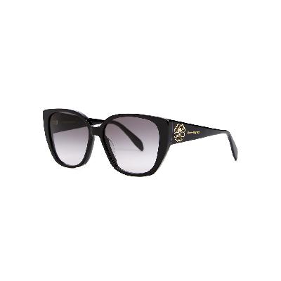 Alexander McQueen Black Oversized Sunglasses