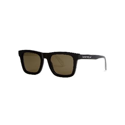 Alexander McQueen Black Rectangle-frame Sunglasses