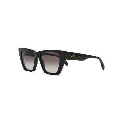 Alexander McQueen Black Cat-eye Sunglasses