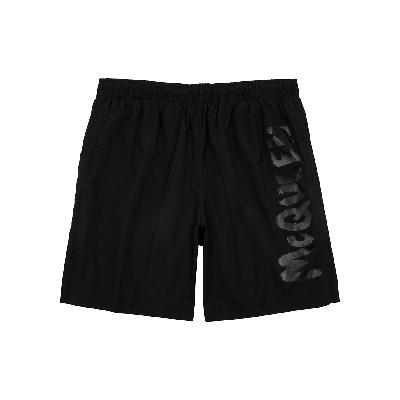 Alexander McQueen Black Logo Shell Swim Shorts