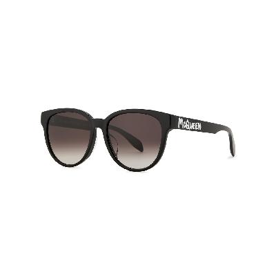 Alexander McQueen Graffiti Round-frame Sunglasses - Black