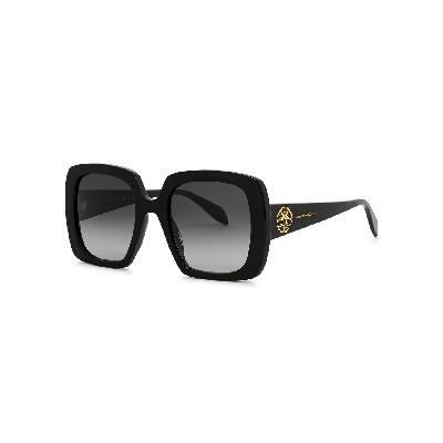 Alexander McQueen Oversized Square-frame Sunglasses - Black Grey