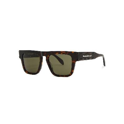 Alexander McQueen D-frame Sunglasses - Brown