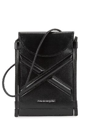 The Curve black leather cross-body pouch
