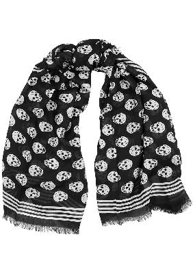 Skull Biker monochrome modal scarf