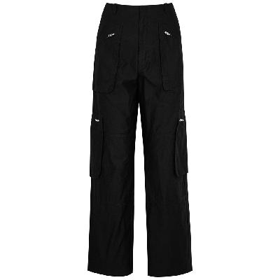 Amiri Black Cotton Cargo Trousers - W25