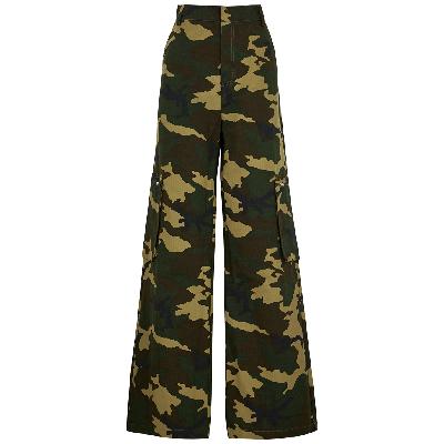 Amiri Camouflage Cotton-blend Cargo Trousers - Khaki - W27