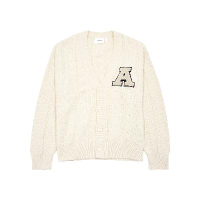Axel Arigato Logo Cotton-blend Cardigan - Ecru - S