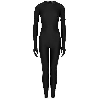 Balenciaga Gloved Stretch-jersey Jumpsuit - Black - 10