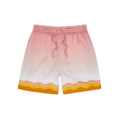 Casablanca Printed Silk Shorts - Pink - XL