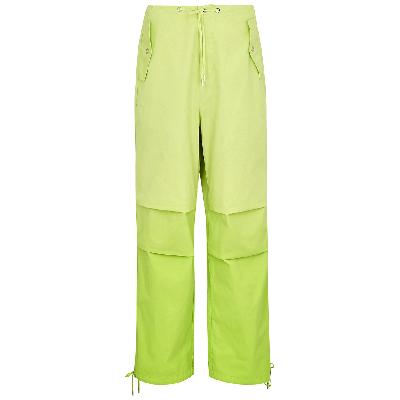 Dion Lee Wide-leg Cotton Trousers - Light Green - L