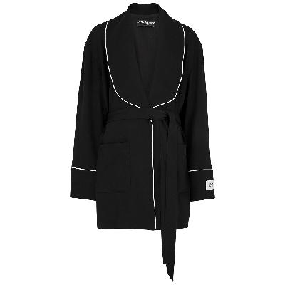 Dolce & Gabbana Belted Stretch-wool Jacket - Black - 12