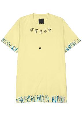 X Josh Smith yellow printed cotton T-shirt