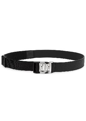 4G Release Buckle black leather belt