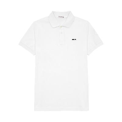 Moncler Logo-embroidered Stretch-cotton Polo Shirt - White - L