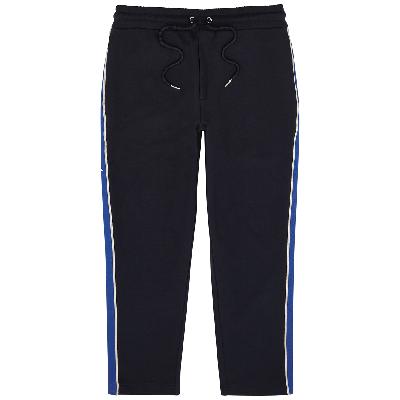 Moncler Striped Stretch-cotton Sweatpants - Navy - XL