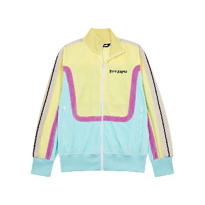 Palm Angels Colour-blocked Velour Track Jacket - Yellow - XL