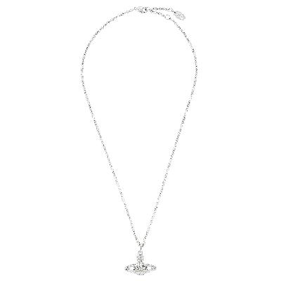 Vivienne Westwood Mini Bas Relief Silver-tone Orb Necklace - One Size