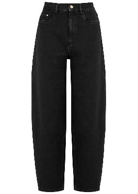 Chamomile black barrel-leg jeans