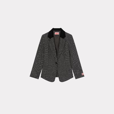 Kenzo Striped Fitted Suit Jacket Anthracite - Womens Size 36