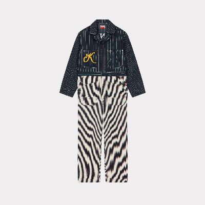 Kenzo 'Sailor' Loose-fitting Denim Jumpsuit Rinse Blue - Mens Size L