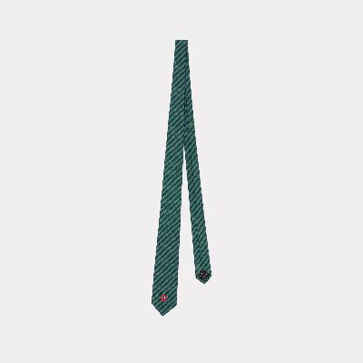 Kenzo 'Kenzo Target' Striped Silk Tie Grass Green - Mens Size One