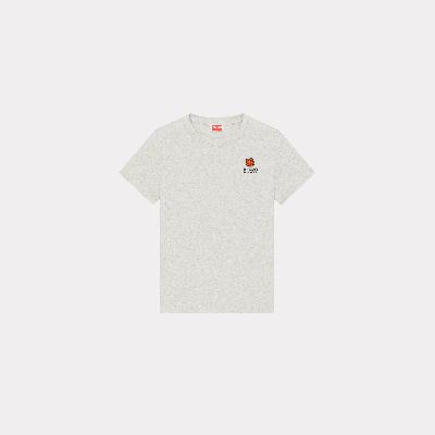 Kenzo 'Boke Flower Crest' Embroidered T-shirt Pale Gray - Womens Size Xs