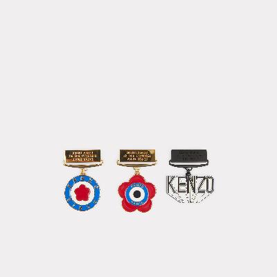 Kenzo Set Of 3 'Kenzo Stamp' Medals Multicolor - Womens Size One