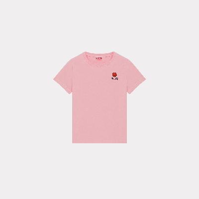 Kenzo 'Boke Flower Crest' Embroidered T-shirt Pink - Womens Size Xs