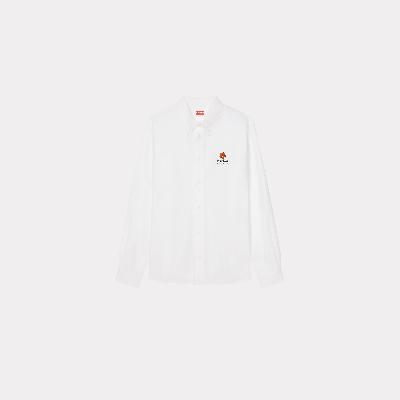 Kenzo 'Boke Flower Crest' Embroidered Casual Shirt White - Mens Size 38