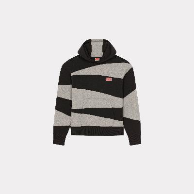 Kenzo 'Dazzle Stripe' Ovisized Hooded Sweatshirt Black - Mens Size S