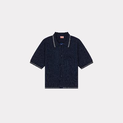 Kenzo 'Kenzo Target' Boxy Polo Cardigan Dark Blue - Mens Size M