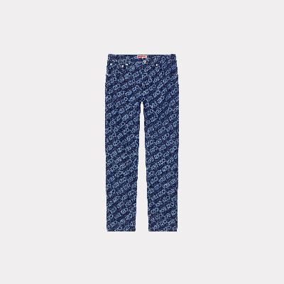 Kenzo 'Monogram' Bara Slim-fit Jeans Rinse Blue Denim - Mens Size 32