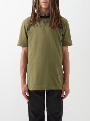 1017 ALYX 9SM - Logo-print T-shirt - Mens - Dark Green