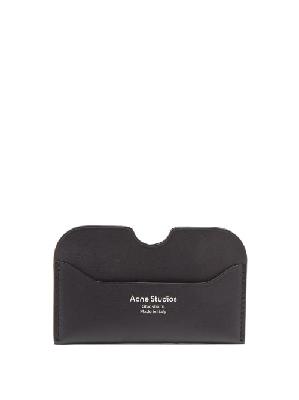Acne Studios - Elmas Foiled-logo Leather Cardholder - Womens - Black