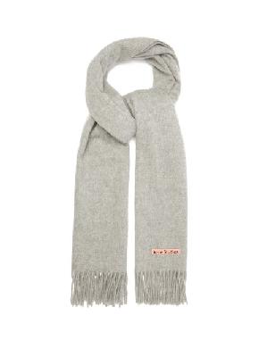 Acne Studios - Canada Oversized Fringed Wool Scarf - Mens - Light Grey