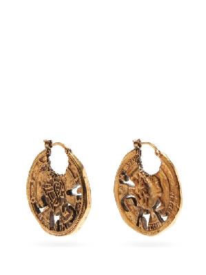 Acne Studios - Coin Antiqued-brass Earrings - Womens - Gold