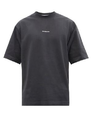 Acne Studios - Extorr Embroidered-logo Crew-neck Cotton T-shirt - Mens - Black