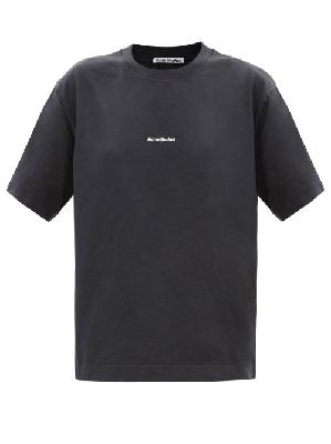 Acne Studios - Logo-print Cotton Jersey T-shirt - Womens - Black - XS
