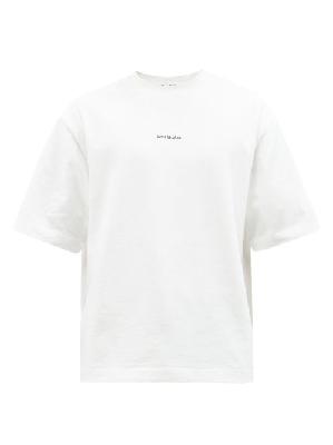 Acne Studios - Extorr Embroidered-logo Crew-neck Cotton T-shirt - Mens - White - XXS