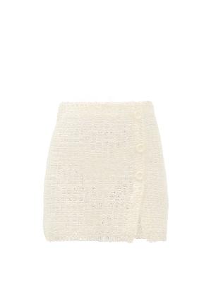Acne Studios - Kelroy Knitted Cotton-blend Mini Skirt - Womens - Cream