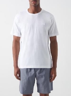 Acne Studios - Face-logo Cotton-jersey T-shirt - Mens - White